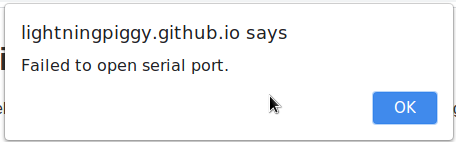 Failed to open serial port